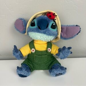 Disney Store exclusive Garden Party Stitch overalls ladybug hat RARE HTF